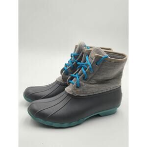 Sperry Saltwater Duck Boots Gray Blue Women’s Size 9